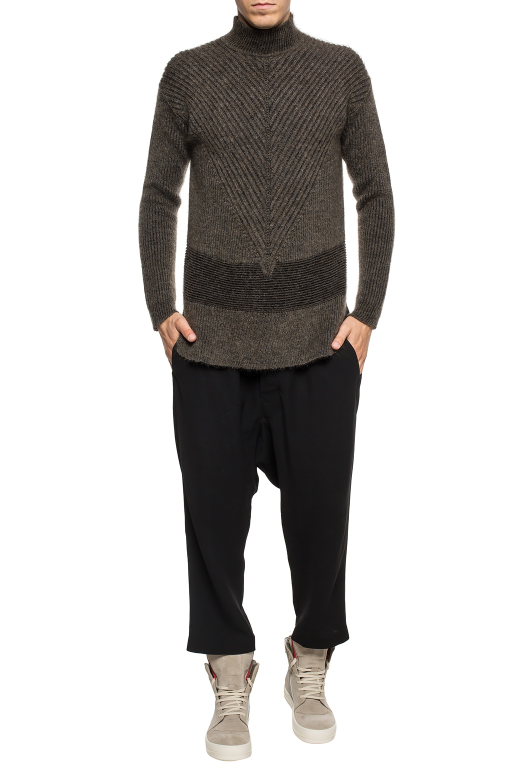 Rick Owens Ribbed turtleneck sweater | Men's Clothing | Vitkac